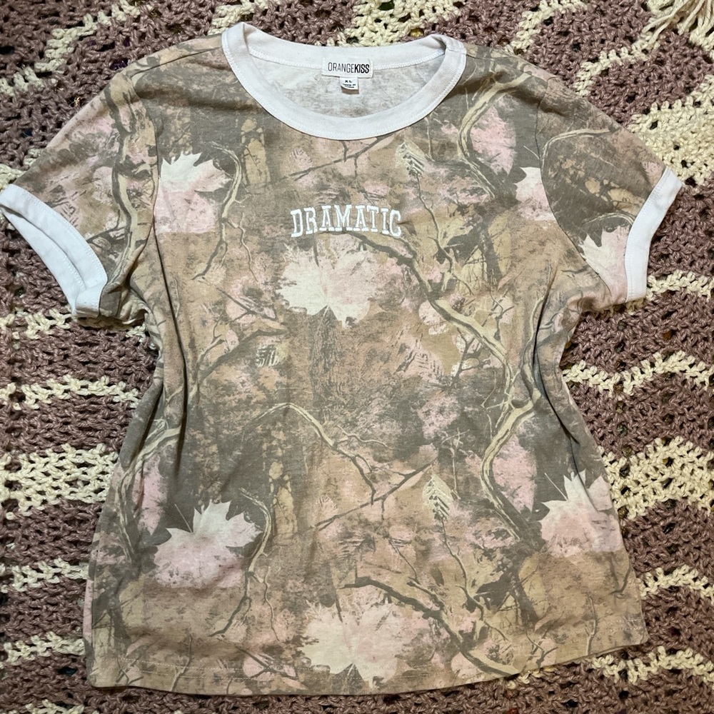 Camo Cropped Baby Tee